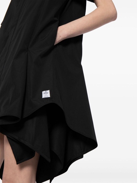 asymmetric pleated minidress