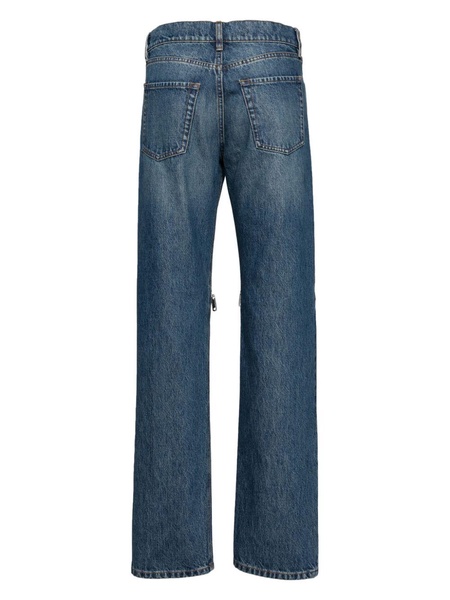 knee zip jeans