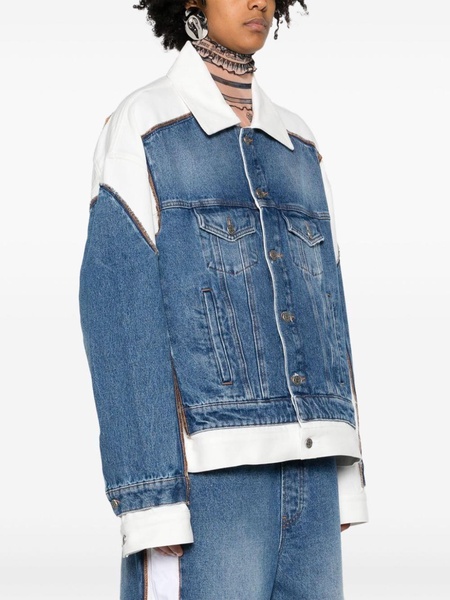 Trompe L'oeil panelled denim jacket