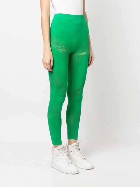 perforated-panelled seamless leggings