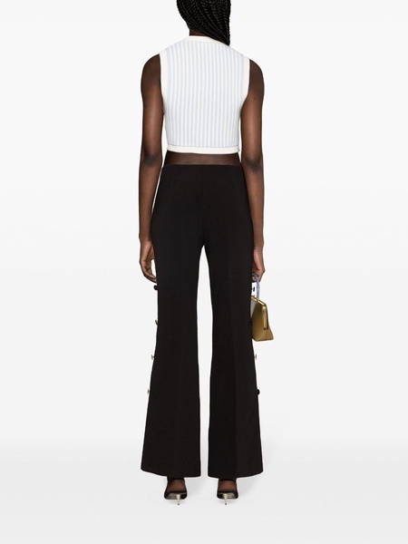 cut-out straight-leg trousers