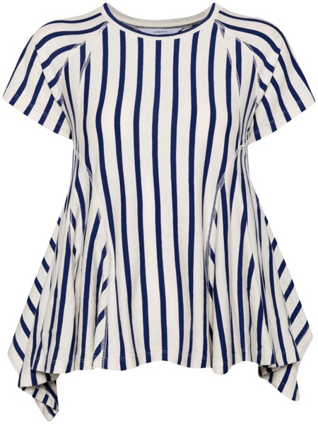 Stripe Flared Hem T-shirt