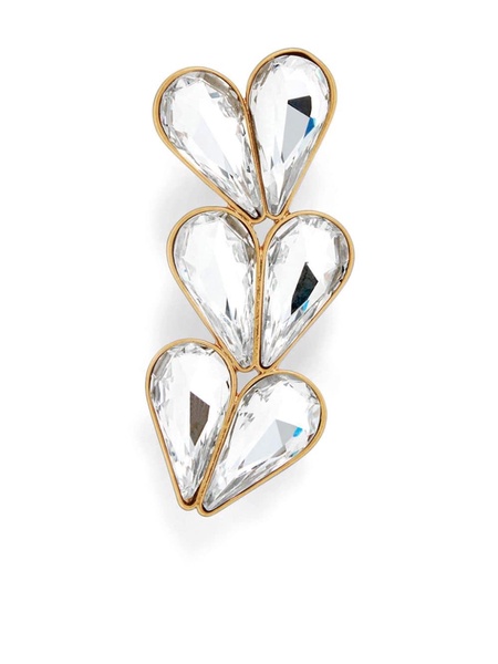 Heart crystal earcuff