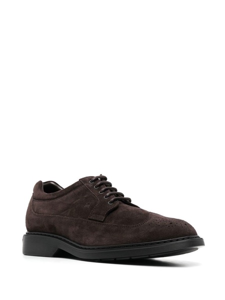 lace-up suede brogues