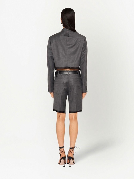 Grisaille cropped single-breasted blazer