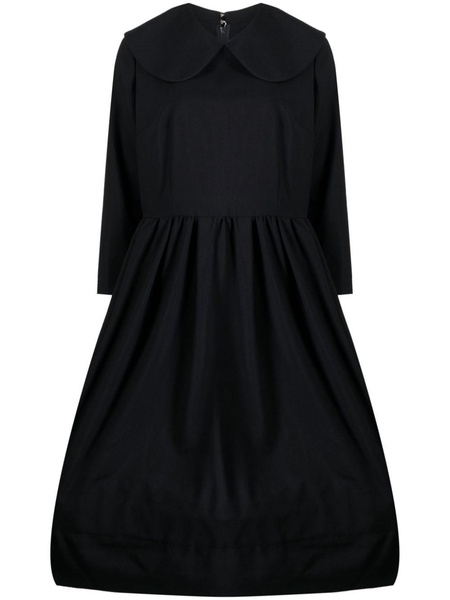 bib-collar midi dress