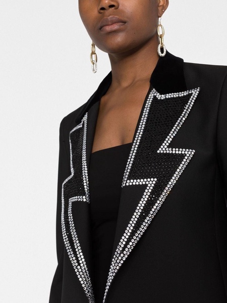 rhinestone cropped blazer 