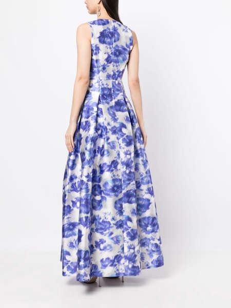 Brooke watercolour-effect gown