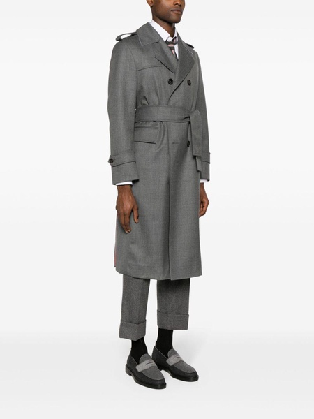 wool double-breasted trench coat