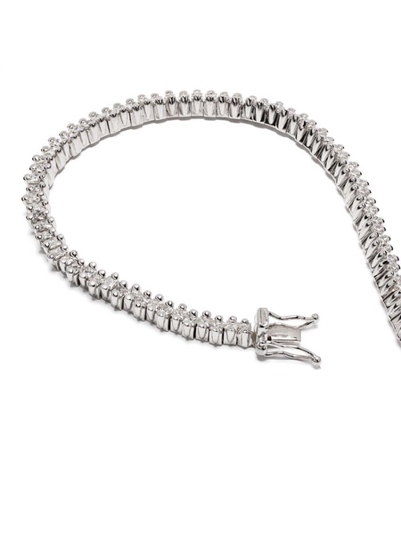 18kt white gold mini princess-cut tennis bracelet