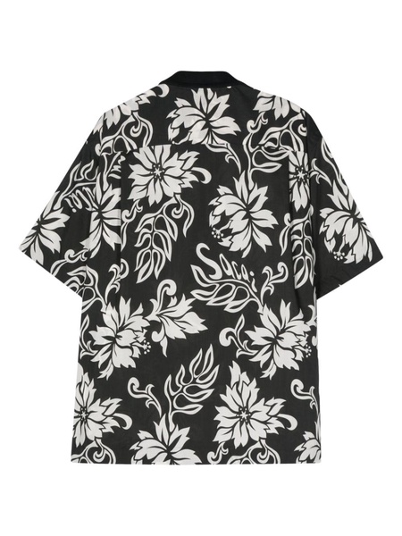 floral-print poplin shirt