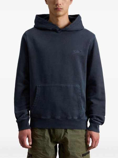 logo-embroidered cotton hoodie