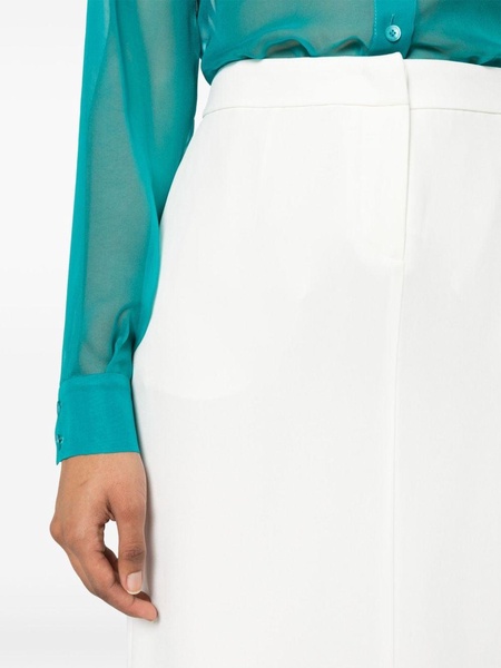 high-waist dart-detail skirt