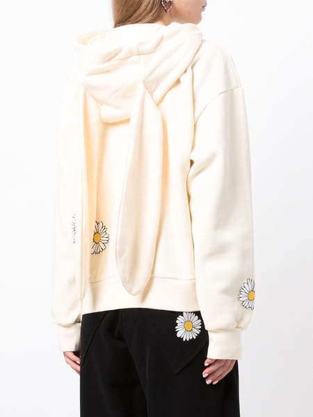 daisy-print zip-up hoodie