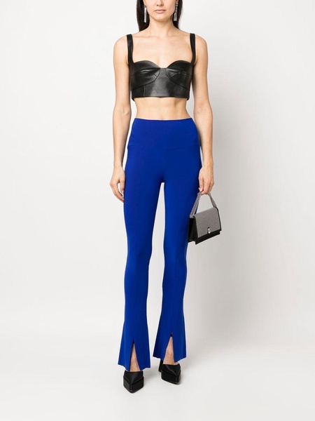 high-waisted bootcut trousers  