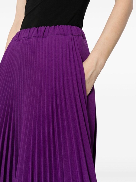 pleated midi skirt