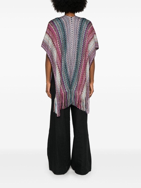 zigzag-woven cape