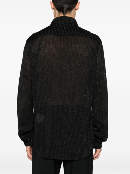 lamé-effect knitted shirt