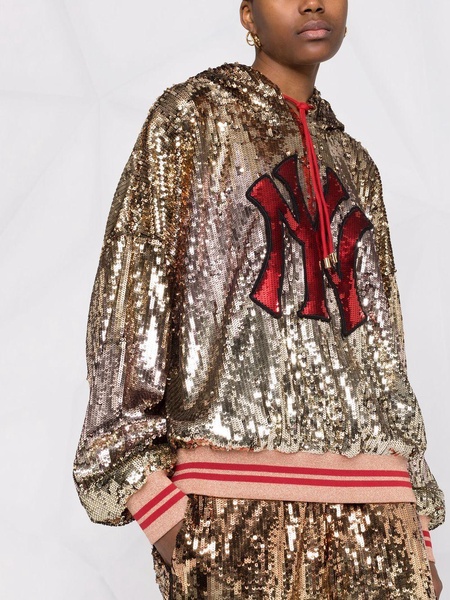 NY sequin-embellished branded tracksuit