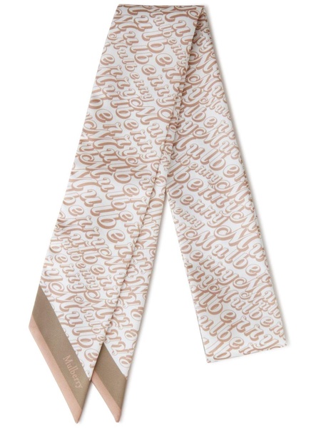 logo-print scarf