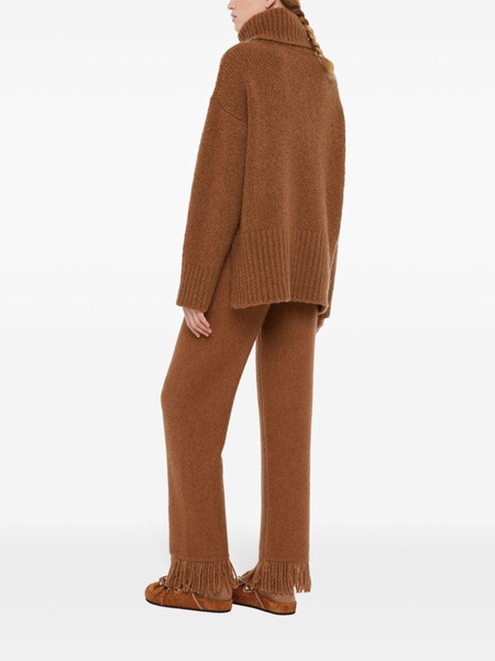 ribbed high-neck jumper