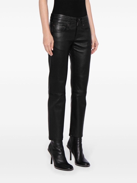 Boy Straight leather trousers