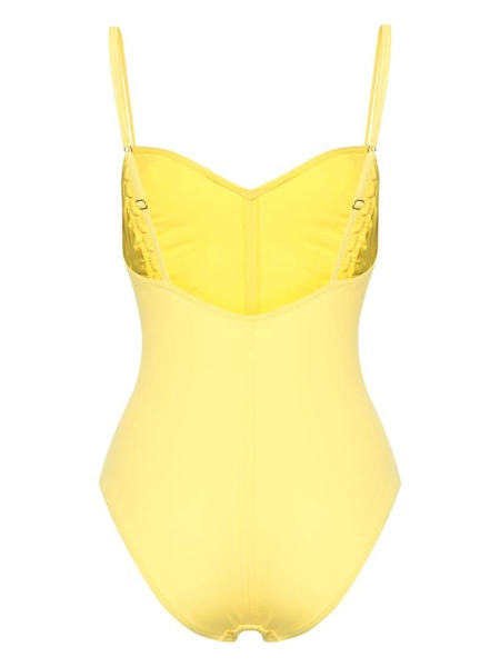 sweetheart-neck ruched swimsuit 