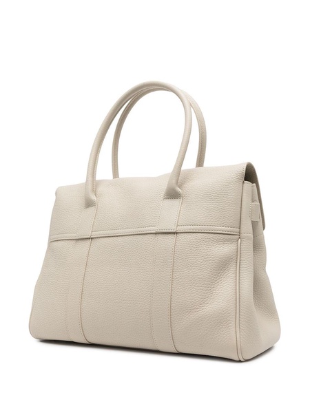 pebbled-texture top-handle tote