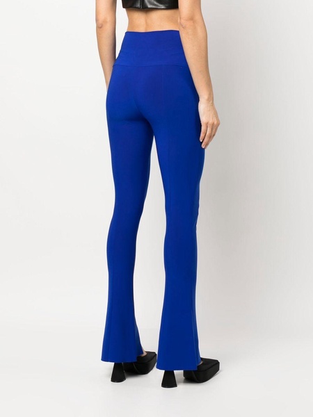 high-waisted bootcut trousers  