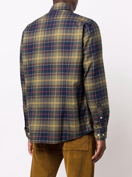 tartan check-print long-sleeved shirt