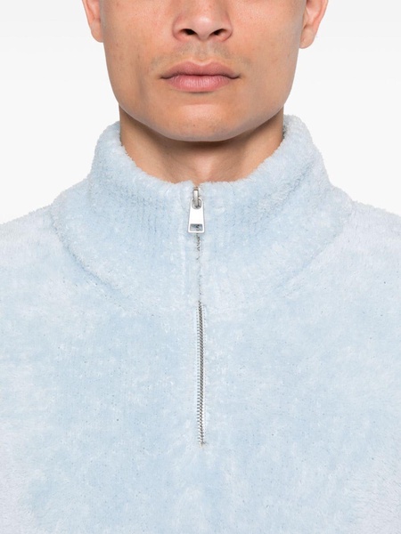 fleece-texture sweatshirt