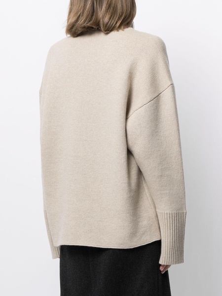 oversized turtleneck double-faced jumper