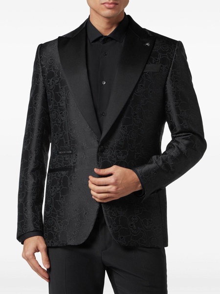 single-breasted jacquard blazer