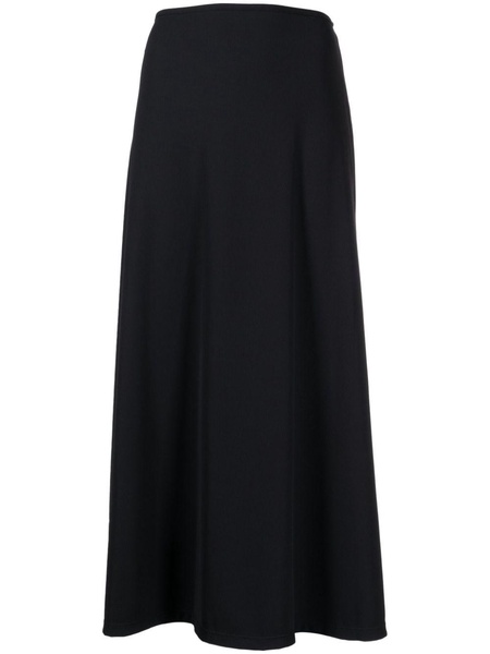 A-line stretch midi skirt