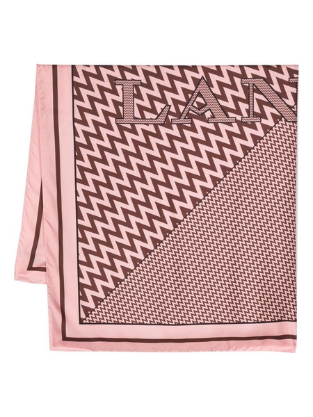 jacquard-logo silk scarf