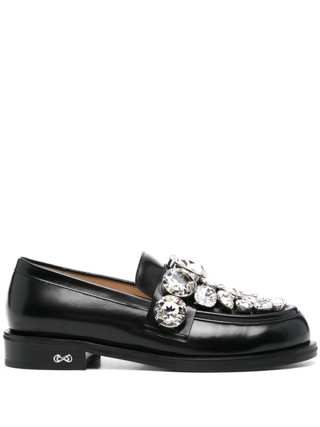 crystal-embellished loafers