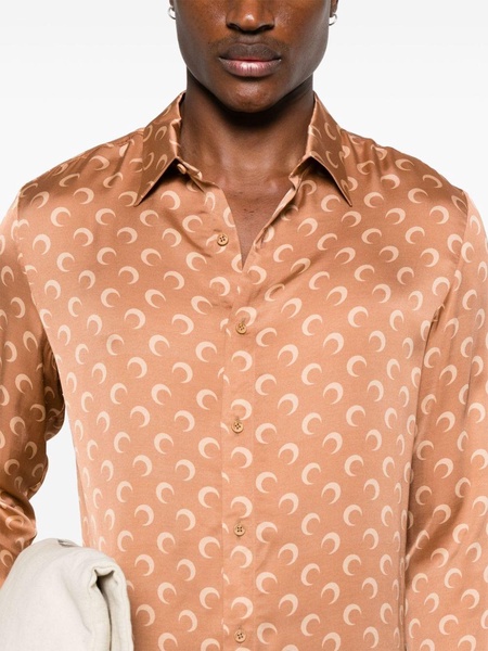 Crescent moon-print shirt