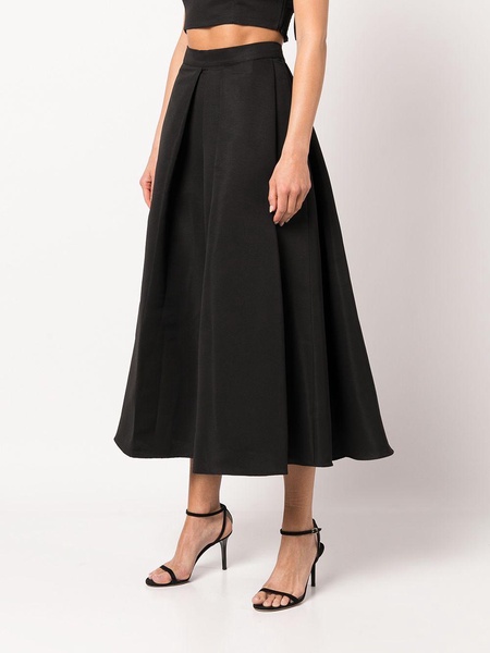 Leighton pleated A-line skirt