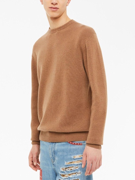 crew-neck knitted jumper