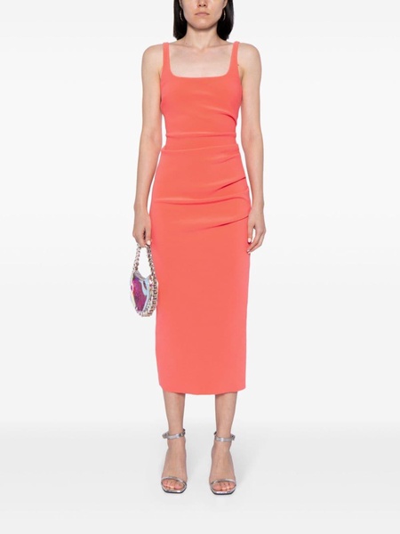 Karina Tuck crepe midi dress