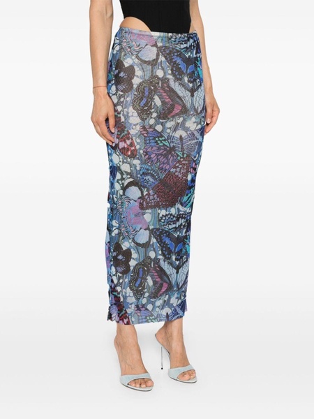 The Blue Butterfly pencil skirt 