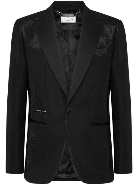 single-breasted lurex blazer