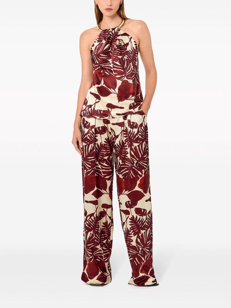 Carleigh flared silk trousers