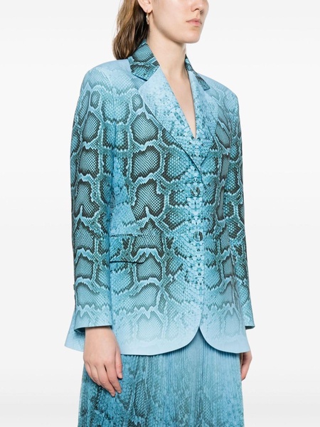 snakeskin-print single-breasted blazer