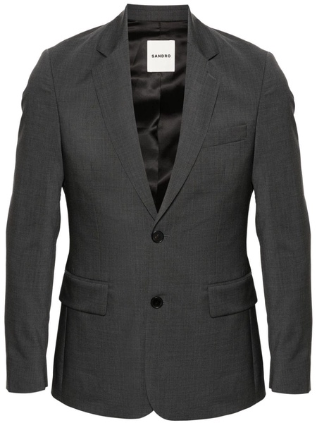 notched-lapels single-breasted blazer 