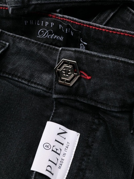 logo-patch straight-leg jeans