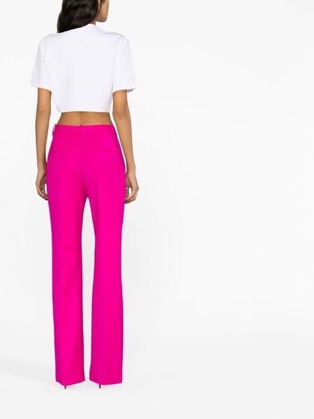 Crystal Slit crepe trousers