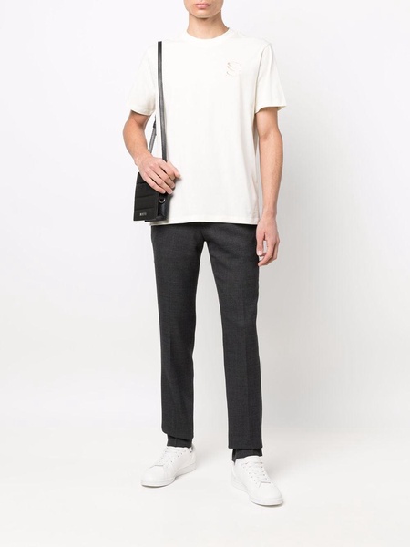 straight-leg tailored wool trousers