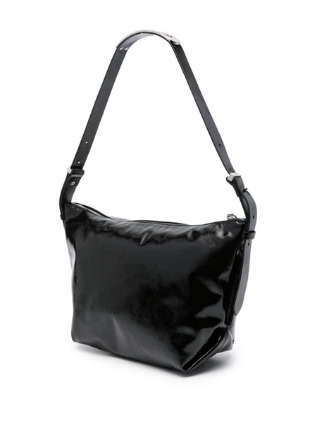 Black Leyden Leather Shoulder Bag