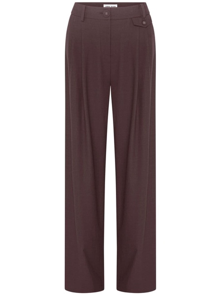 pleat detailing straight-legged trousers